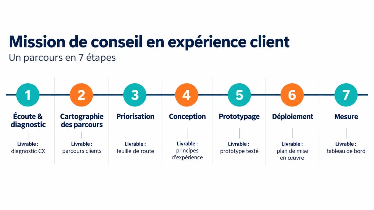 Méthodologie d’un cabinet de conseil en expérience client, du diagnostic à la mesure