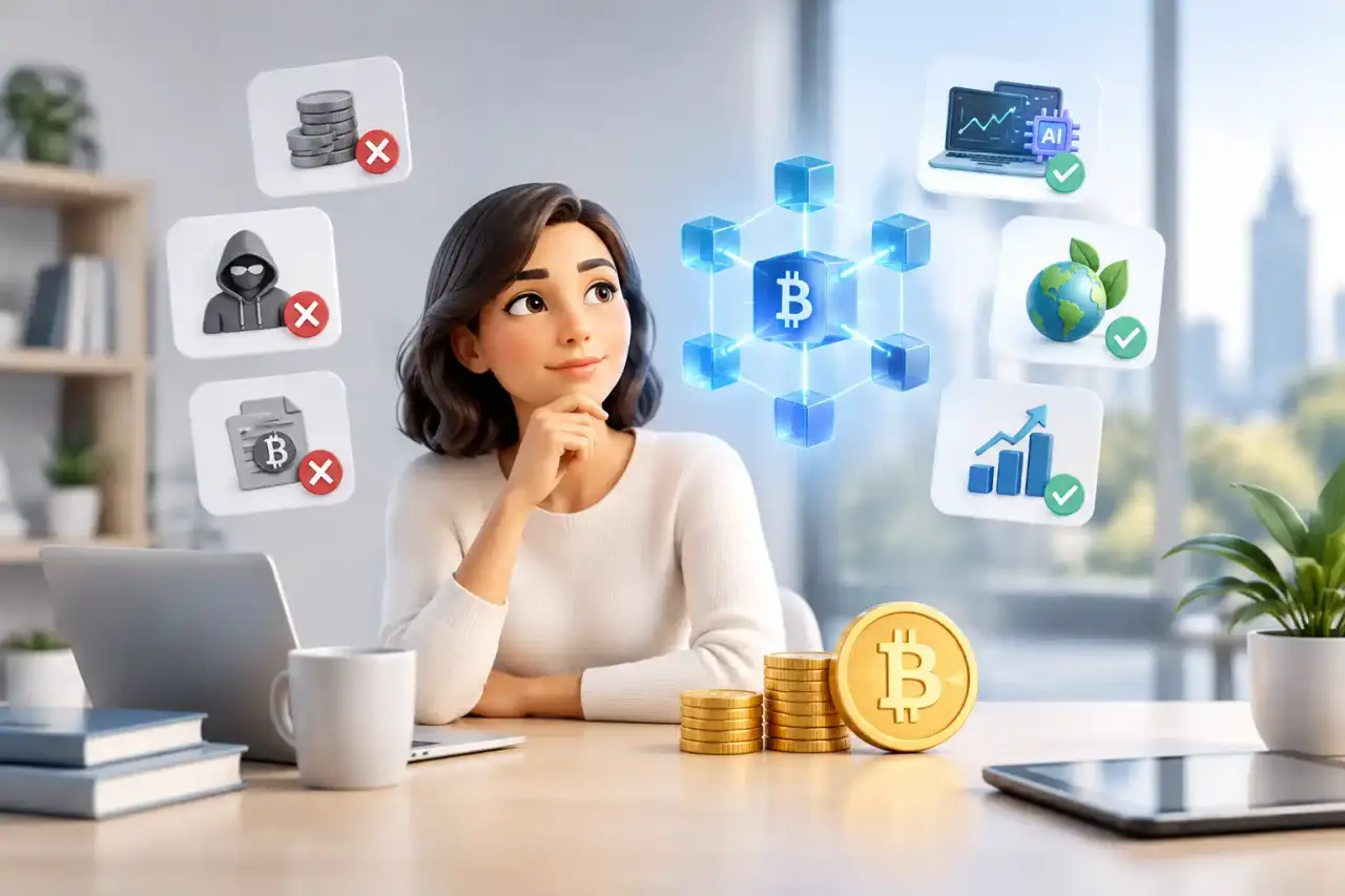 Visualisation abstraite de données blockchain et de croissance financière
